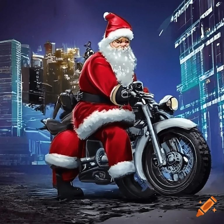 Le père Noël à moto !
